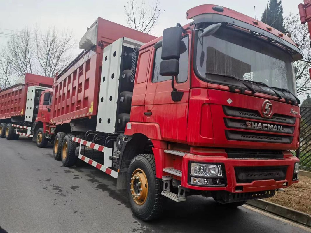 90 ton ciężki ciężarówka 6x4 SHACMAN CNG ciężarówka czerwona F3000 6x4 380 EuroV