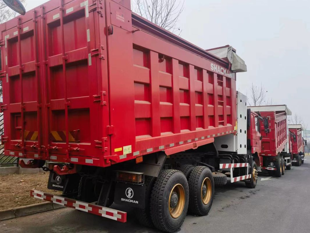 90 ton ciężki ciężarówka 6x4 SHACMAN CNG ciężarówka czerwona F3000 6x4 380 EuroV