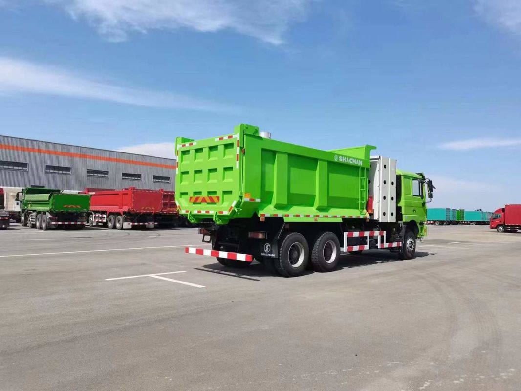 10 kół SHACMAN F3000 CNG Dump Truck 6x4 Euro V WEICHAI-430HP Zielony Idealny do budowy i wydobycia