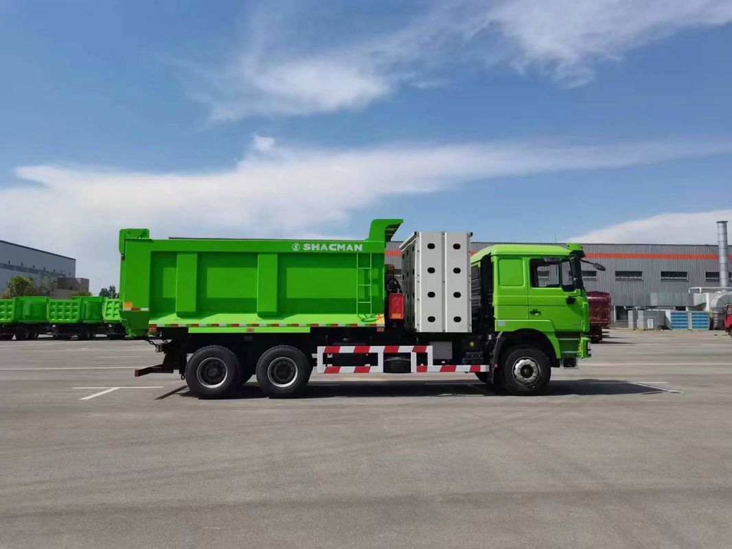 10 kół SHACMAN F3000 CNG Dump Truck 6x4 Euro V WEICHAI-430HP Zielony Idealny do budowy i wydobycia