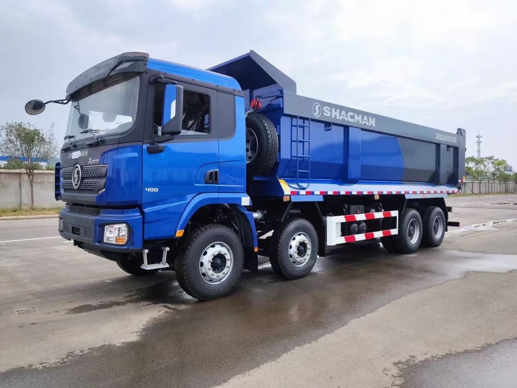 SHACMAN X3000 Dump Truck 8x4 380hp EuroII Błękitny U-kubel Tipper WEICHAI silnik