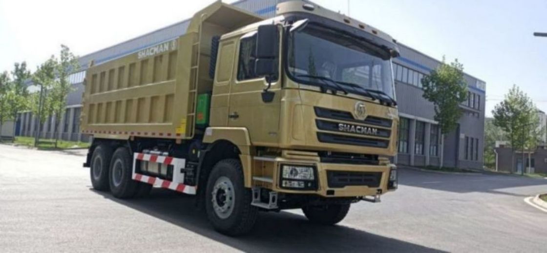 10 opon, zderzacz SHACMAN F3000, ciężarówka 6x4 375 EuroV złota, silnik wysokoprężny WEICHAI