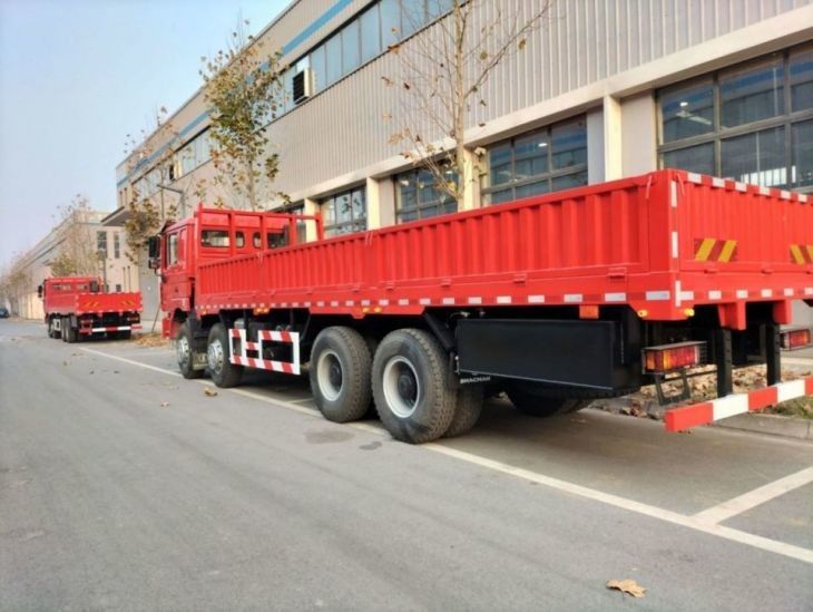 SHACMAN F3000 Czerwona ciężarówka 8×4 WEICHAI 380hp EuroII 12-kołowa ciężarówka