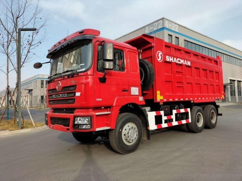 SHACMAN F3000 Kierownicza Wyrzucacz 6x4 WP10.380hp EuroII Czerwony 10 opon z 5175mm