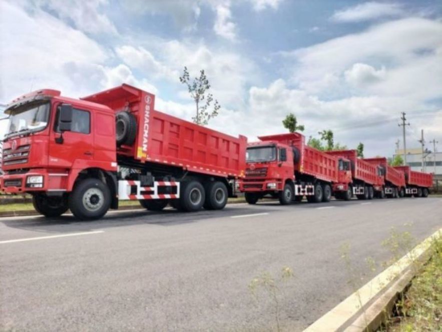 SHACMAN 10 kół ciężka ciężarówka F3000 6x4 375hp EuroV Orange Tipper