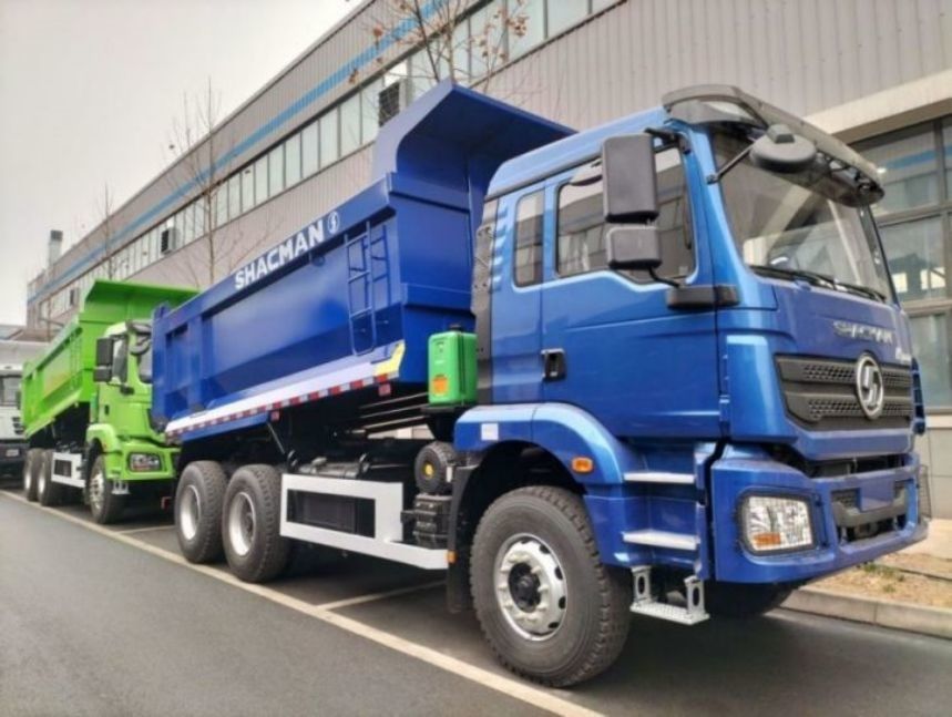 SHACMAN Dump Truck 6x4 H3000 340 EuroII Błękitne pudełko ładunkowe do tipperu typu u