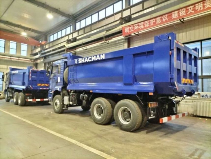 SHACMAN U-Cargo box Dump Truck 6x4 H3000 380 EuroII Blue Tipper Standardowa kabina 12,00R20 opony