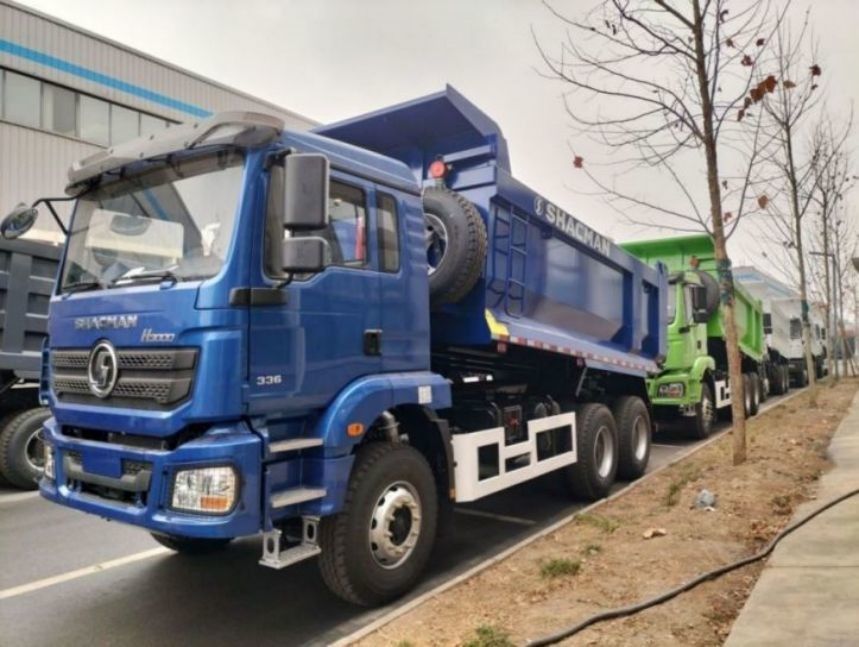 SHACMAN U-Cargo box Dump Truck 6x4 H3000 380 EuroII Blue Tipper Standardowa kabina 12,00R20 opony