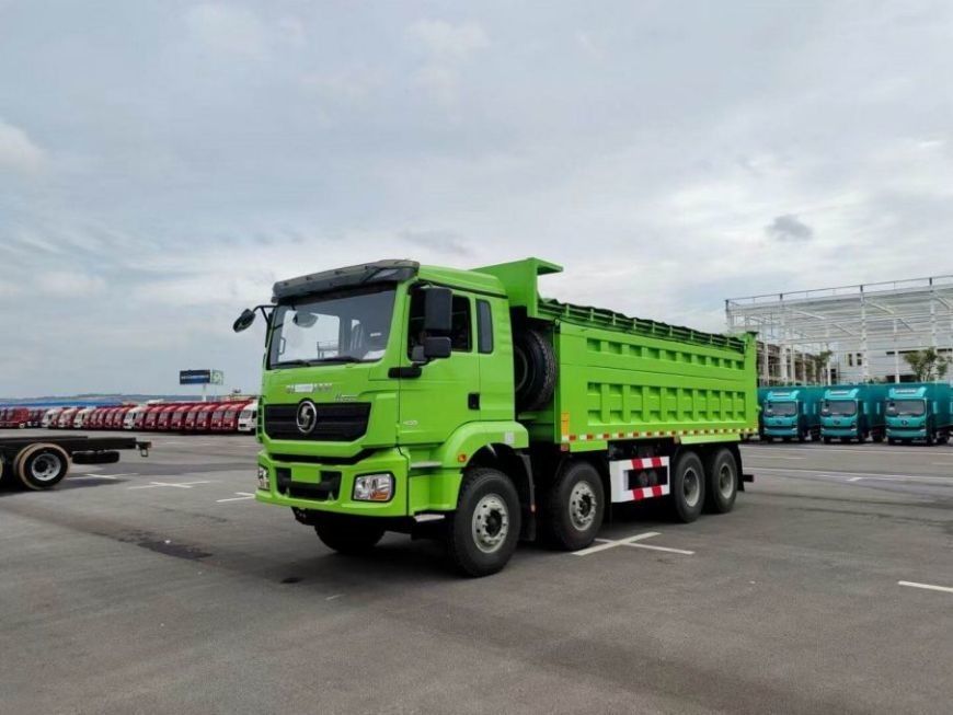 9.5T SHACMAN H3000 Wyrzucacz 8x4 430 EuroV Zielony Wyrzucacz MAN Oś 2 * 16T