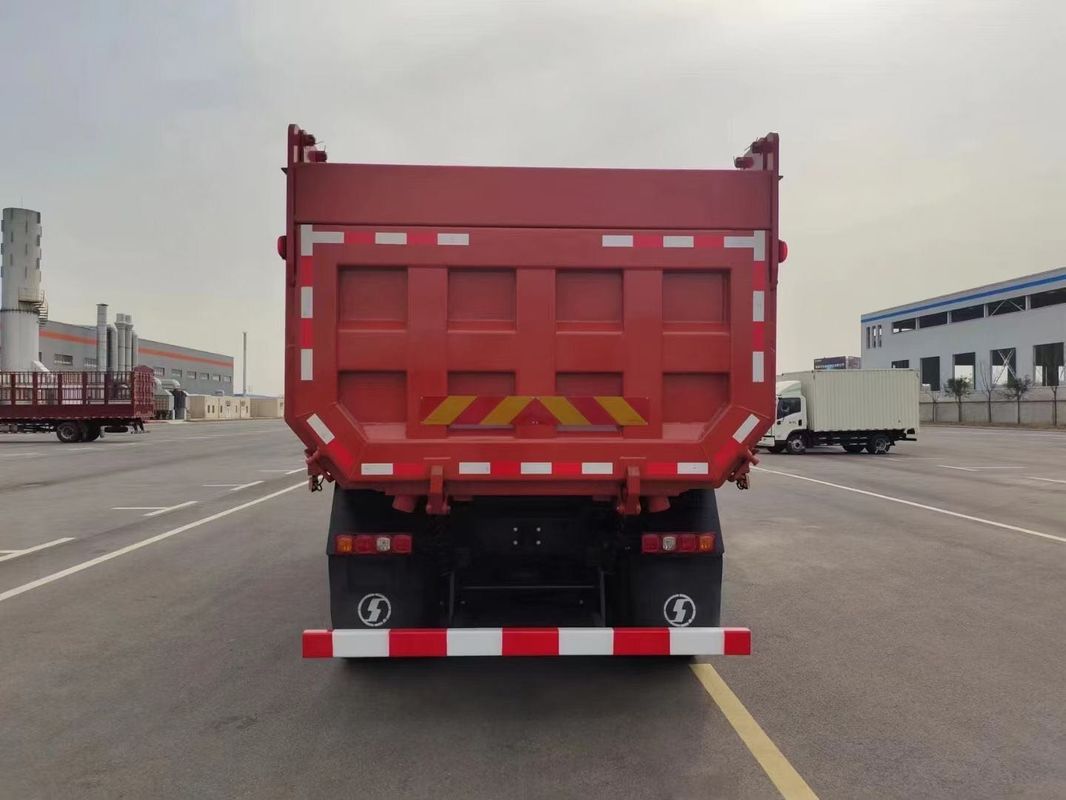 Czerwony SHACMAN Ciężka ciężarówka 6-kołowa ciężarówka H3000 4x2 300KM Euro II 3800mm