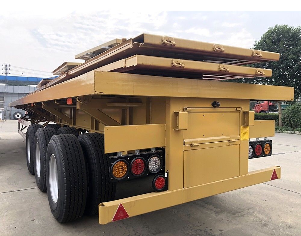 CIMC HUAJUN 3 Oś Side Dump Semi-przewód do ciężkich zadań z blokadą 60 ton