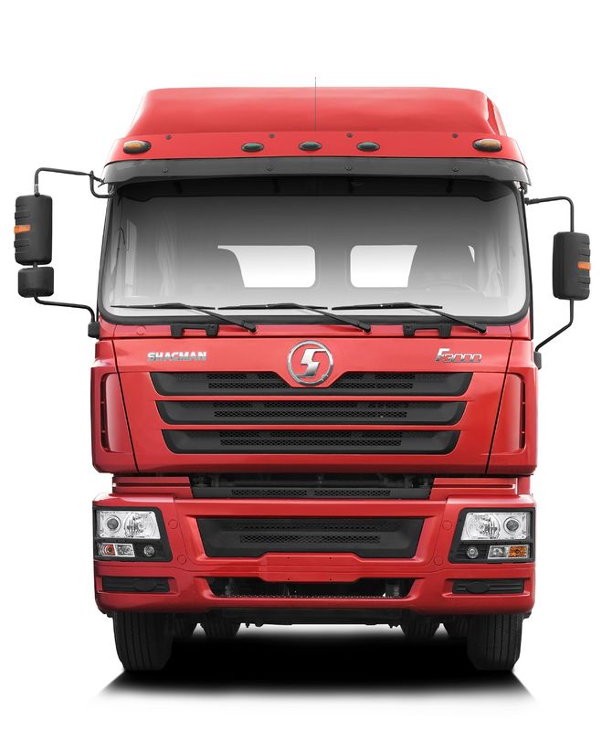 Czerwony SHACMAN F3000 375HP Euro V 6-kołowy ciągnik głowica 4x2 WEICHAI silnik