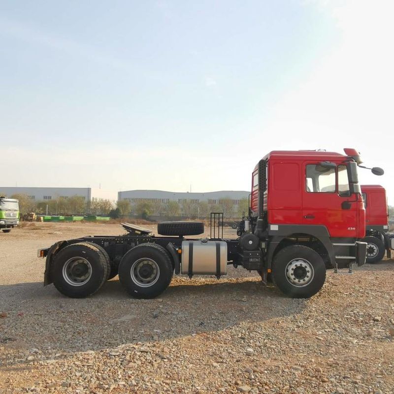 Czerwony SHACMAN F3000 375HP Euro V 6 Koła Głowa ciągnika 4x2 WEICHAI silnik