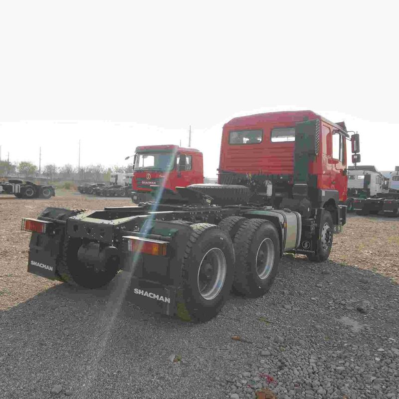 Czerwony SHACMAN F3000 375HP Euro V 6 Koła Głowa ciągnika 4x2 WEICHAI silnik