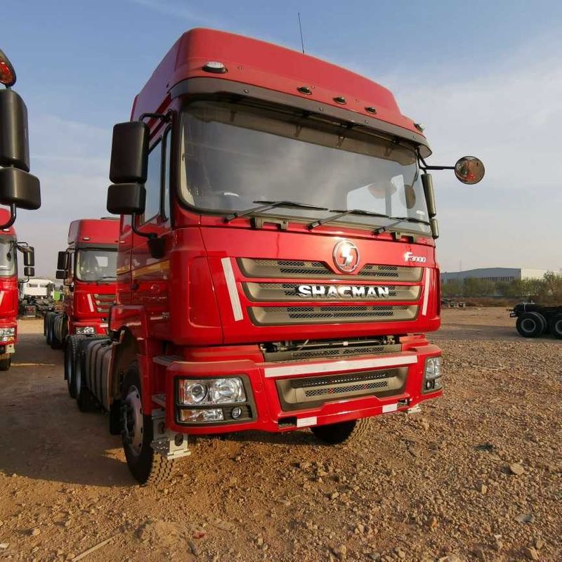 Czerwony SHACMAN F3000 375HP Euro V 6 Koła Głowa ciągnika 4x2 WEICHAI silnik