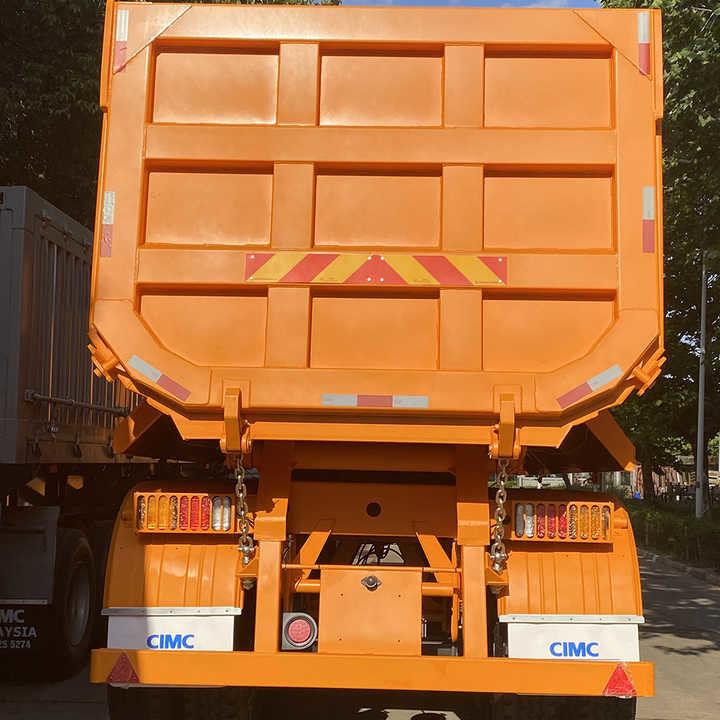 SHACMAN CIMC 3 osi górniczej w kształcie U Semi-przesunięty przyczepy tipper dump truck