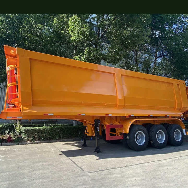 SHACMAN CIMC 3 osi górniczej w kształcie U Semi-przesunięty przyczepy tipper dump truck
