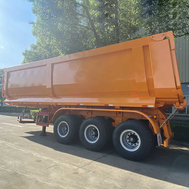 SHACMAN CIMC 3 osi górniczej w kształcie U Semi-przesunięty przyczepy tipper dump truck