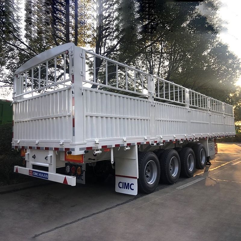 CIMC 3 / 4 osi ogrodzenie półprzewód 60 70 ton ogrodzone ciężarówki SHACMAN