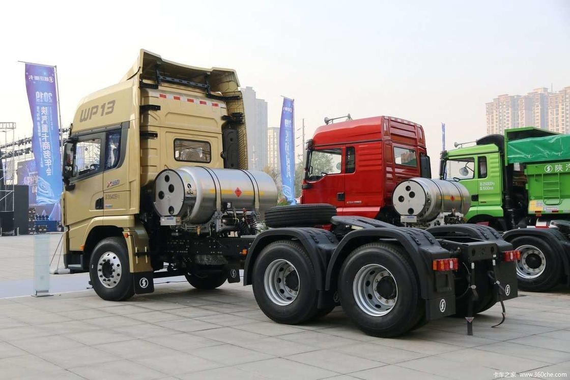 LNG 480KW SHACMAN X3000 6x4 Ciężarówka EuroV Biała Ciężarówka Głowa ciągnika