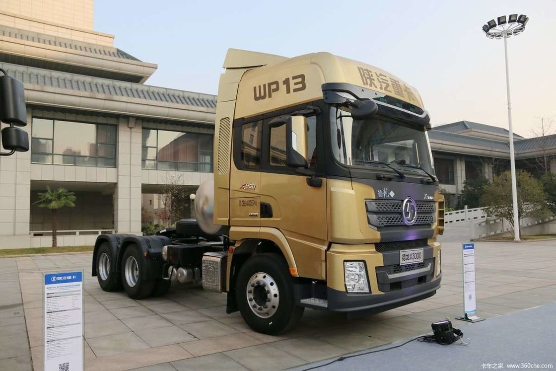 LNG 480KW SHACMAN X3000 6x4 Ciężarówka EuroV Biała Ciężarówka Głowa ciągnika